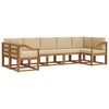vidaXL Set de canapele de exterior 7 buc. Natural și Bej