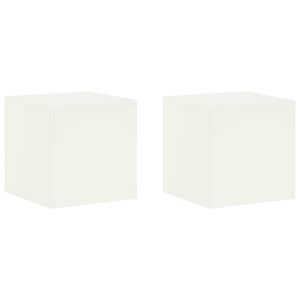 vidaXL Suport pentru plante 2 pcs Alb 40 x 40 x 40 cm Oțel