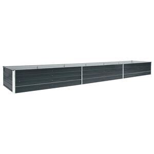 vidaXL Strat &icirc;nălțat grădină, antracit, 480x80x45 cm, oțel galvanizat