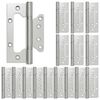 vidaXL Hinge 16 buc. 125 x 78 x 13 mm Argintiu Oțel