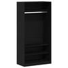 vidaXL Dulap Stejar Negru 100 x 50 x 200 cm Lemn prelucrat