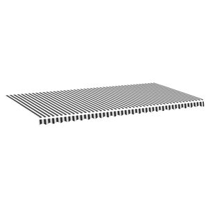 vidaXL P&acirc;nză de rezervă copertină, antracit și alb, 580x295 cm, poliester
