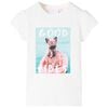 vidaXL Tricou pentru copii, alb, 140