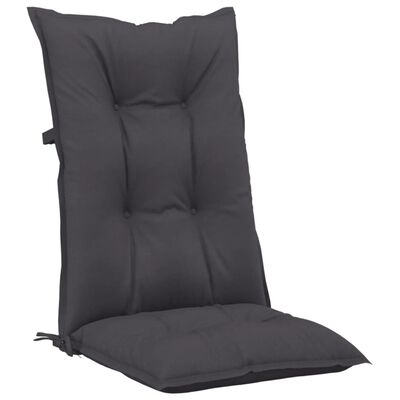 vidaXL Perne scaun cu spătar înalt, 2 buc. antracit 120x50x7 cm textil
