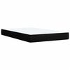 vidaXL Pat box spring cu saltea, negru, 120x190 cm, catifea