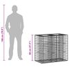 vidaXL Pat ridicat din gabion Argintiu 90 x 50 x 80 cm Oțel Galvanizat