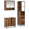 vidaXL Set de mobilier pentru baie 3 pcs Lemn Vechi Lemn compozit