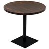 vidaXL Masă bistro, MDF și oțel, rotundă, 80x75 cm, Cenușiu &icirc;nchis