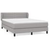 vidaXL Pat continental, gri deschis, 140x200 cm, material textil
