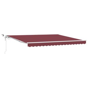 vidaXL Copertina retractabilă automat cu LED, vișiniu, 400x300 cm
