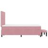 vidaXL Pat cu arcuri cu saltea cu headboard Roz 120 x 190 cm Catifea