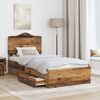 vidaXL Cadru de pat cu headboard Lemn vechi 100 x 200 cm Lemn compozit
