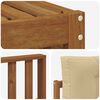 vidaXL Set de canapele de exterior cu pernă 6 pcs Natural și Bej