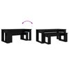 vidaXL Set de măsuțe de cafea 2 pcs Stejar Negru Lemn compozit