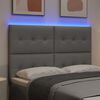 vidaXL Tăblie cu LED cu headboard Manual Gri deschis 144 cm țesătură