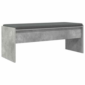 vidaXL Bancă pentru hol cu pernă Gri din beton 103 x 38 x 40 cm