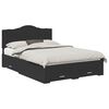 vidaXL Cadru de pat cu headboard Negru 140 x 200 cm Lemn compozit