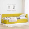vidaXL Cadru de pat colțar cu headboard Galben 100 cm x 200 cm Catifea
