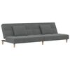 vidaXL Canapea extensibilă cu 2 locuri, 2 perne, gri &icirc;nchis, textil