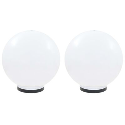 vidaXL Lămpi bol cu LED, 2 buc, sferice, 40 cm, PMMA