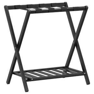 vidaXL Suport pentru bagaje, negru, 68x38x58 cm, bambus