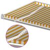 vidaXL Copertină retractabilă manual, cu LED, galben și alb, 5x3 m