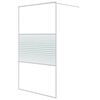 vidaXL Perete de duș walk-in, alb, 115x195 cm, sticlă ESG transparentă