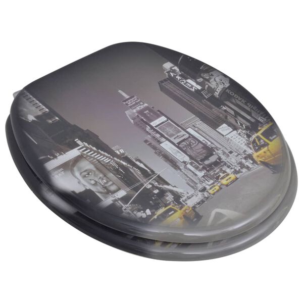 vidaXL Capace WC, 2 buc., MDF, model New York