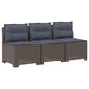 vidaXL Sofa de grădină cu 3 locuri, cu perne, aspect de rattan