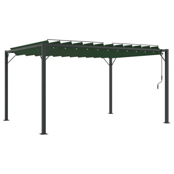 vidaXL Gazebo cu acoperiș mobil Verde 3 x 4 x 2,14 m