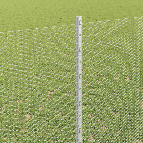 vidaXL Gard cu St&acirc;lp Argintiu 1,6 x 25 m Oțel