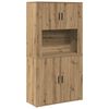 vidaXL Bufet Stejar Artizanal 80 x 33 x 150 cm Lemn prelucrat