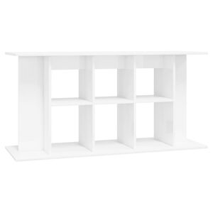 vidaXL Suport acvariu, alb extralucios, 120x40x60 cm, lemn prelucrat