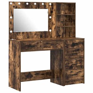 vidaXL Masă de Machiaj 2 buc. Maro 78,5 x 41 x 135 cm Lemn prelucrat