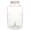 vidaXL Dozator de apă XXL cu robinet, transparent, 8 L, sticlă