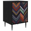 vidaXL Dulap de noapte OMMEN Stejar Negru 36 x 33 x 51 cm