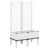 vidaXL Jardinieră de grădină cu spalier, alb, 80x40x142 cm, PP
