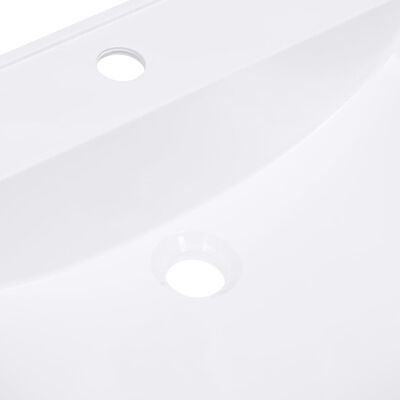 vidaXL Chiuvetă încorporată, alb, 750 x 460 x 130 mm, SMC