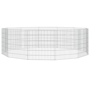 vidaXL Adăpost pentru animale cu 12 panouri, 54x60 cm, fier galvanizat