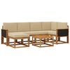 vidaXL Set de canapele de exterior 7 buc. Natural și Bej