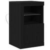 vidaXL Bufet LED 41 x 37 x 67 cm Lemn prelucrat Stejar Negru