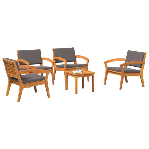 vidaXL Set bistro Maro 45 x 45 x 38cm Lemn masiv de acacia