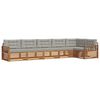 vidaXL Set de canapele de exterior 6 buc. Gri natural și deschis