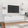 vidaXL Set dulap TV, 6 piese, alb, lemn prelucrat