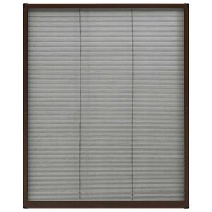 vidaXL Plasă insecte plisse pentru ferestre, maro, 60x80 cm, aluminiu