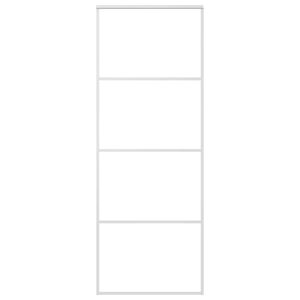 vidaXL Ușă glisantă, alb, 76x205 cm, sticlă mată ESG și aluminiu