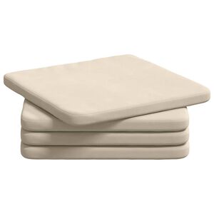 vidaXL Perne de Șezut 4 pcs Bej 40 x 40 x 3 cm Țesătură din microfibră