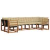 vidaXL Set de canapele de exterior 7 buc. Natural și Bej