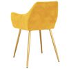vidaXL Scaune de sufragerie, 4 buc., galben, catifea
