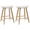 vidaXL Scaune de dining 2 pcs natural 46 x 37 x 63 cm